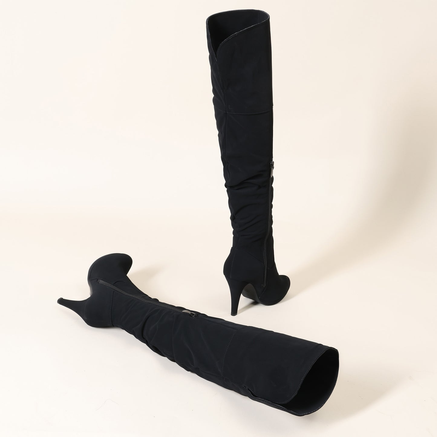 DREAM PAIRS Women's Black Thigh High Chunky Heel Platform Over The Knee Boots Size 9.5 M