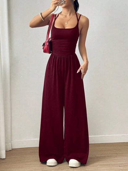 Casual Loose-Fitting Pleated Jumpsuit for Women, Suitable for Spring And Summer
