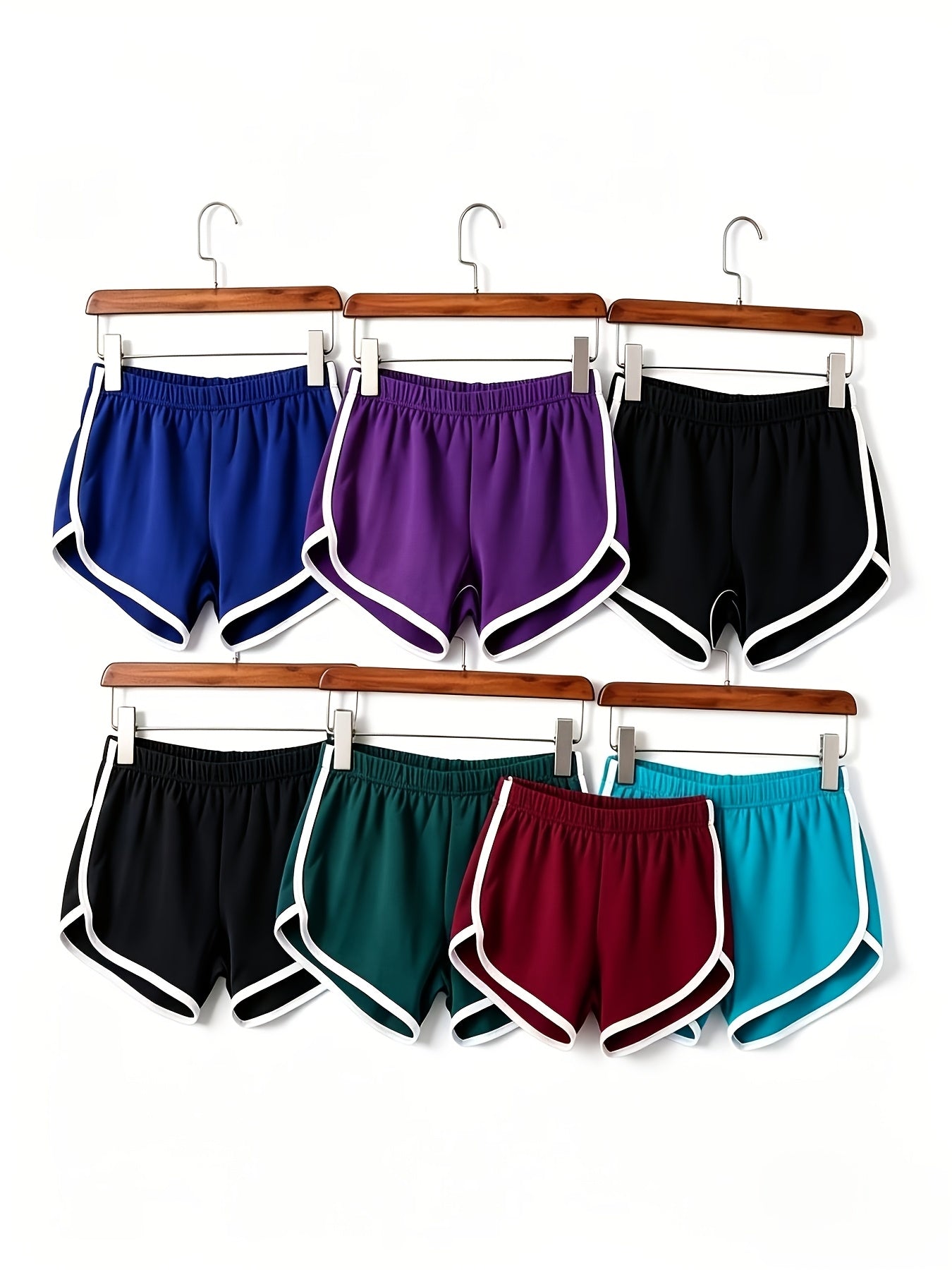 Women's 4 Packs Of Mixed Colors Polyester Striped Shorts - product view 2