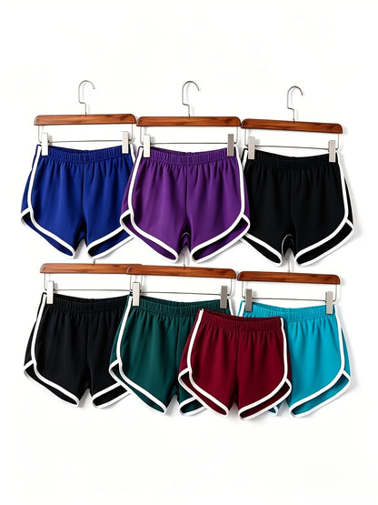 Women's 4 Packs Of Mixed Colors Polyester Striped Shorts - product view 2