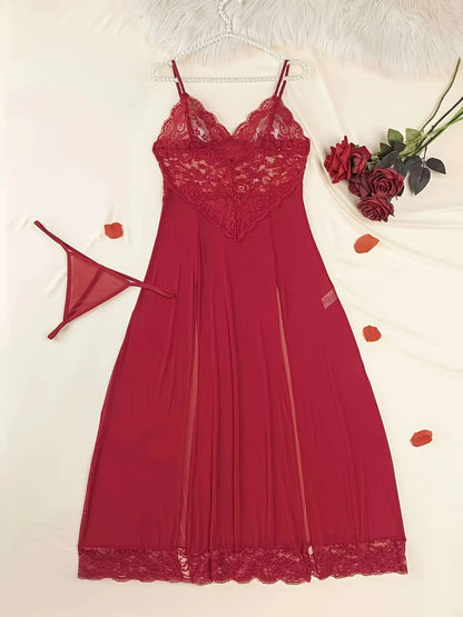 Women's Sexy Nightgown Set Long Dress