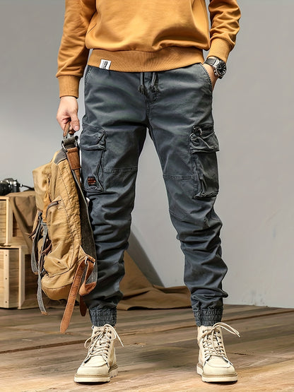 Men'S Utility Trousers, Relaxed Fit Pants, Outdoor Fashion for Men, Stylish And Functional Multi-Pocket Work Trousers