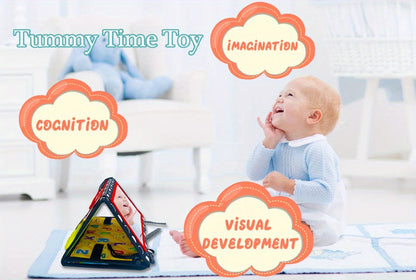 Baby Tummy Time Mirror with Teethers – Double-Sided Sensory Toy