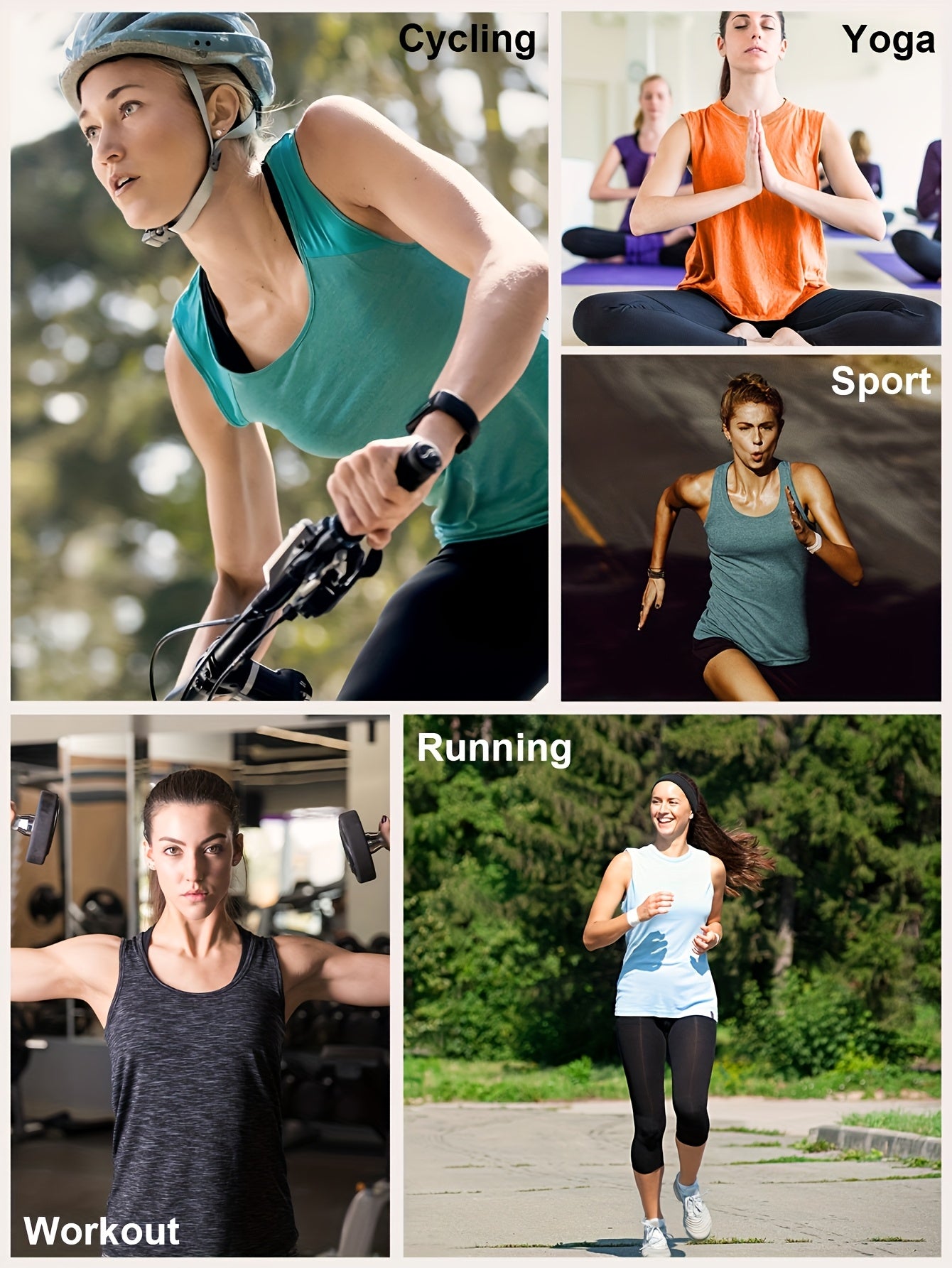 5 Pack Women's Athletic Tank Tops - Quick Drying, Fitness Training Running I-back Design, Breathable Polyester Blend, 2026, Valentine's Day, Gifts