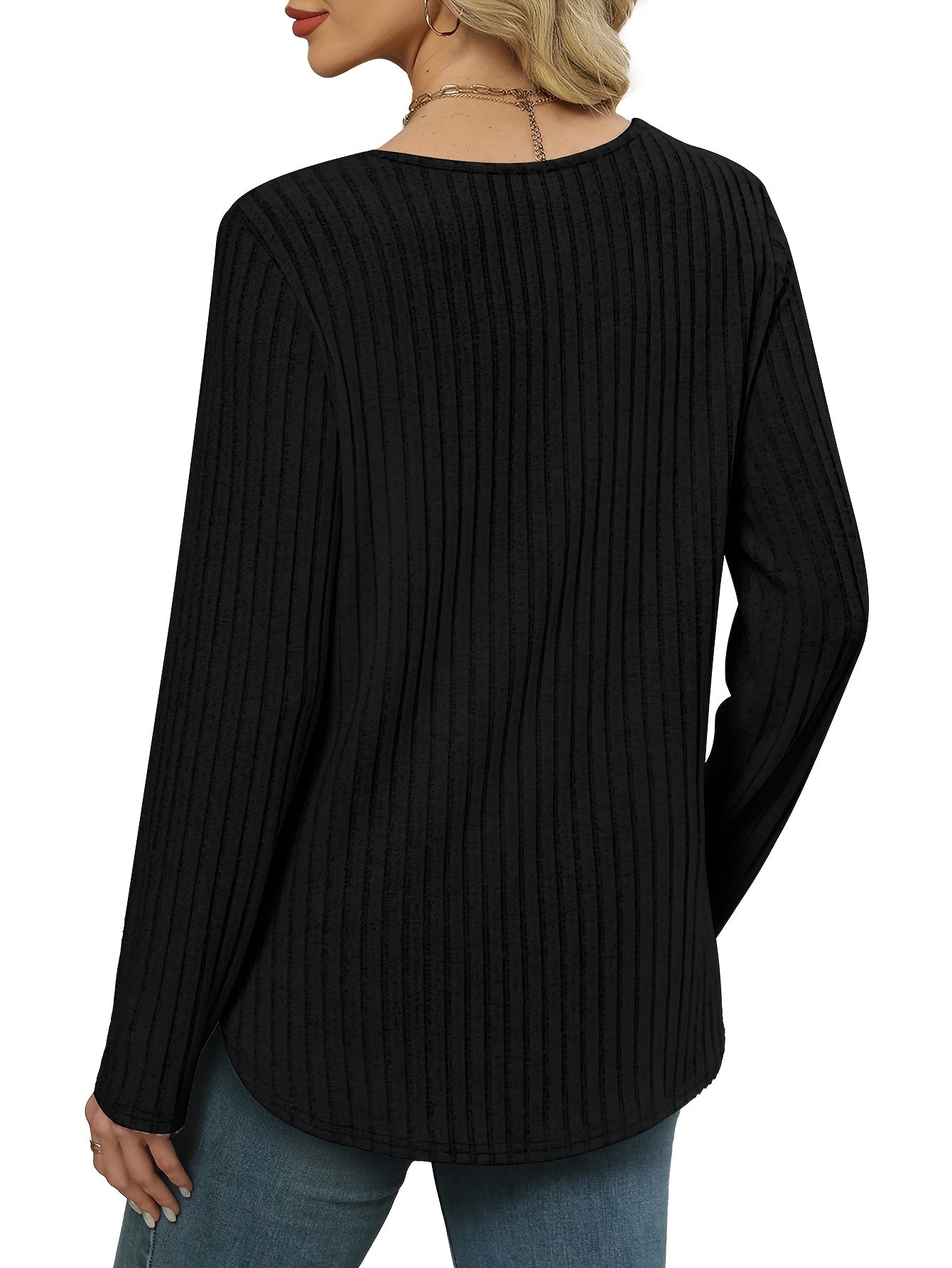 Women'S Three-Piece Fashion Tops for The Fall And Winter Season: Basic Long-Sleeve Styles, Lightweight Sweaters, And Loose, Stylish V-Neck Pullovers