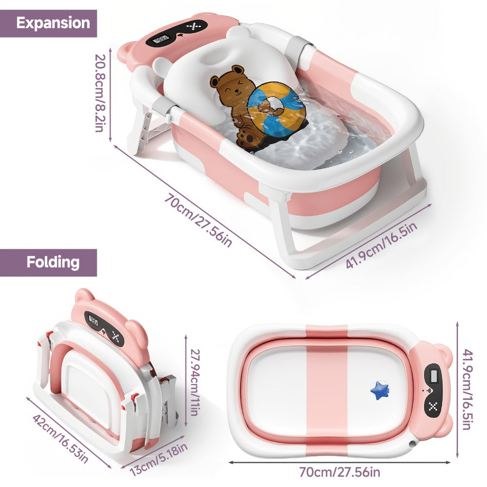 Baby Bathtub - Portable Foldable Non-Slip Travel 3909
