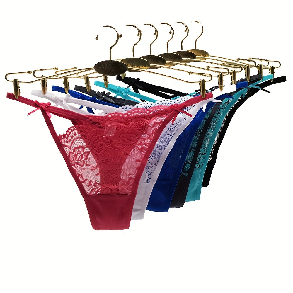 18pcs/ Pack Randomly Assorted Lace Mesh Ladies Thongs Panty