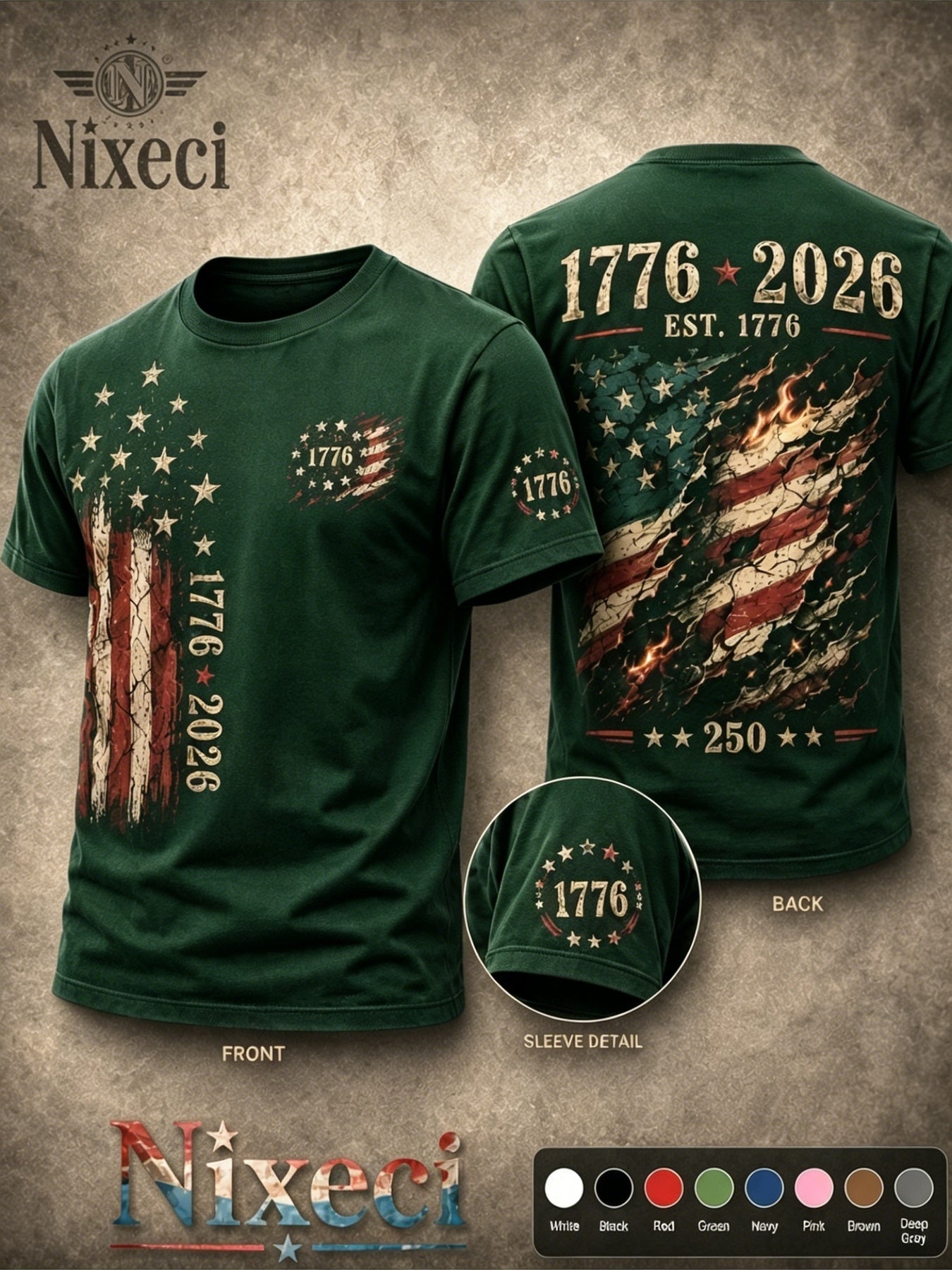 Navy Color Short-Sleeve T-Shirt - product view 45