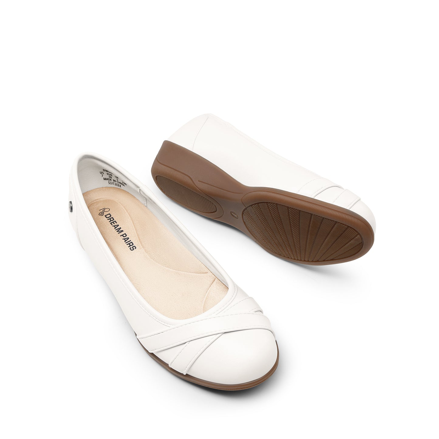 Womens Fashionable Flat Shoes, Rounded Toe with Flat Heel Shoes, Shoes for Women, Suitable for Dressing, Parties, Walking, Comfortable, Simple Design, Soft Insole