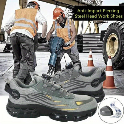 Men's Work & Safety Shoes - Steel Toe Protection & Non-Slip Sole
