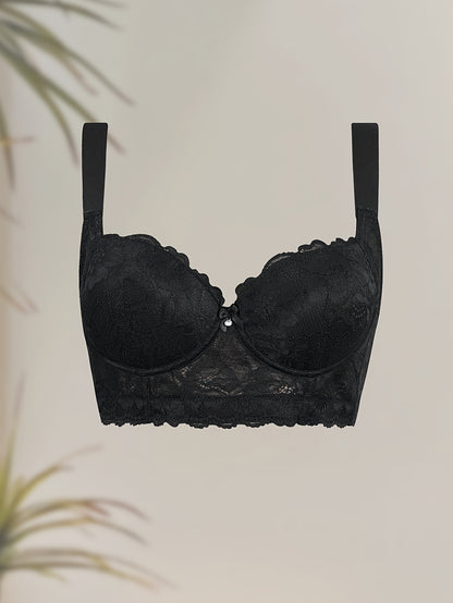 Sexy Beautiful Lace Women'S Underwear Gathered Wide Shoulder Straps Breathable And Comfortable Bra Can Be Worn Daily