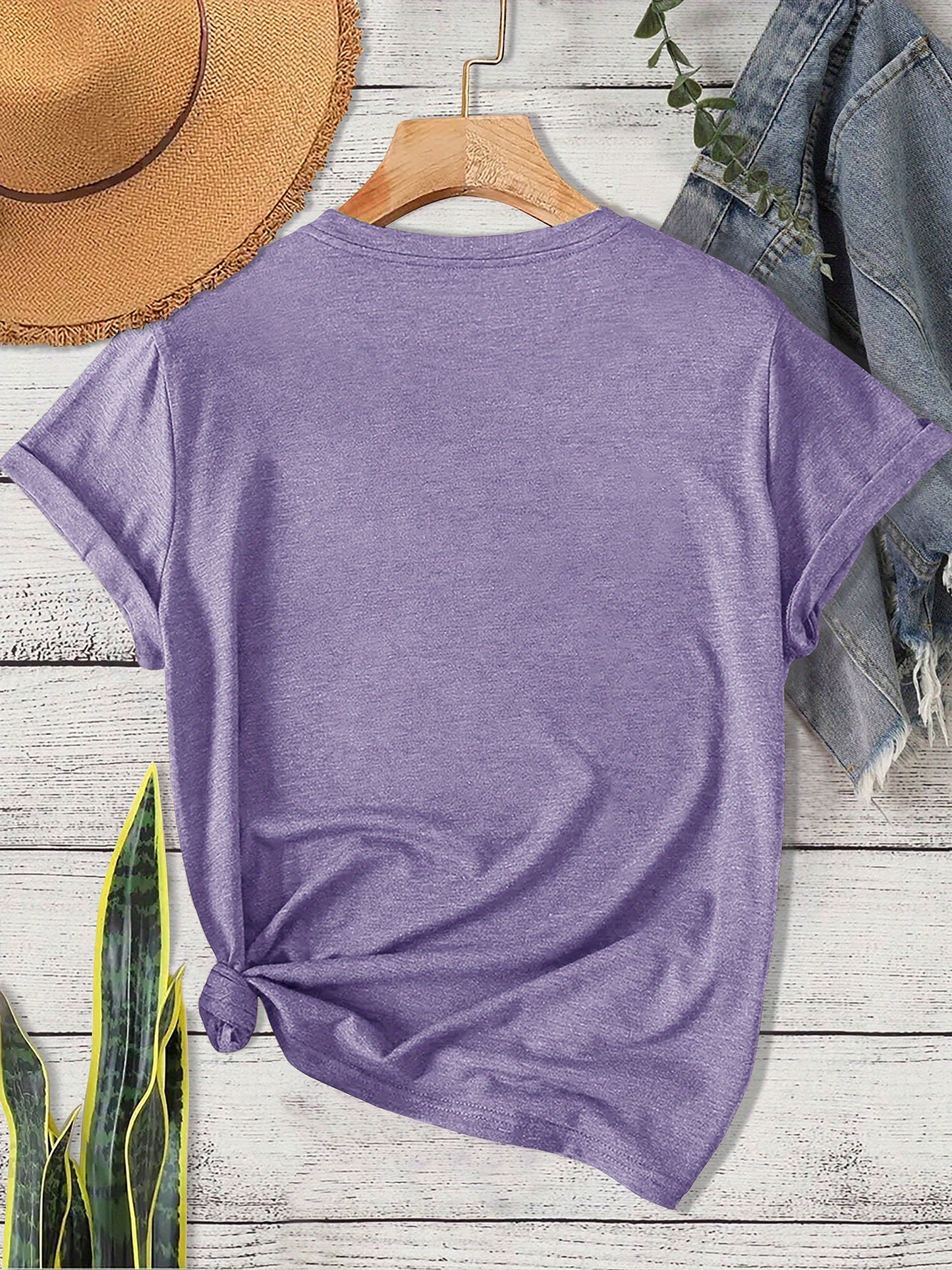 Women'S Casual Sporty Graphic Tee - Soft, Breathable Fabric for All-Seasons, Loose Fit with a Fun Quotation Print, Perfect for Streetwear and Everyday Wear