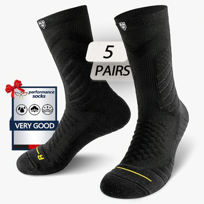 Men's Athletic Compression Socks - 5-Pair Pack