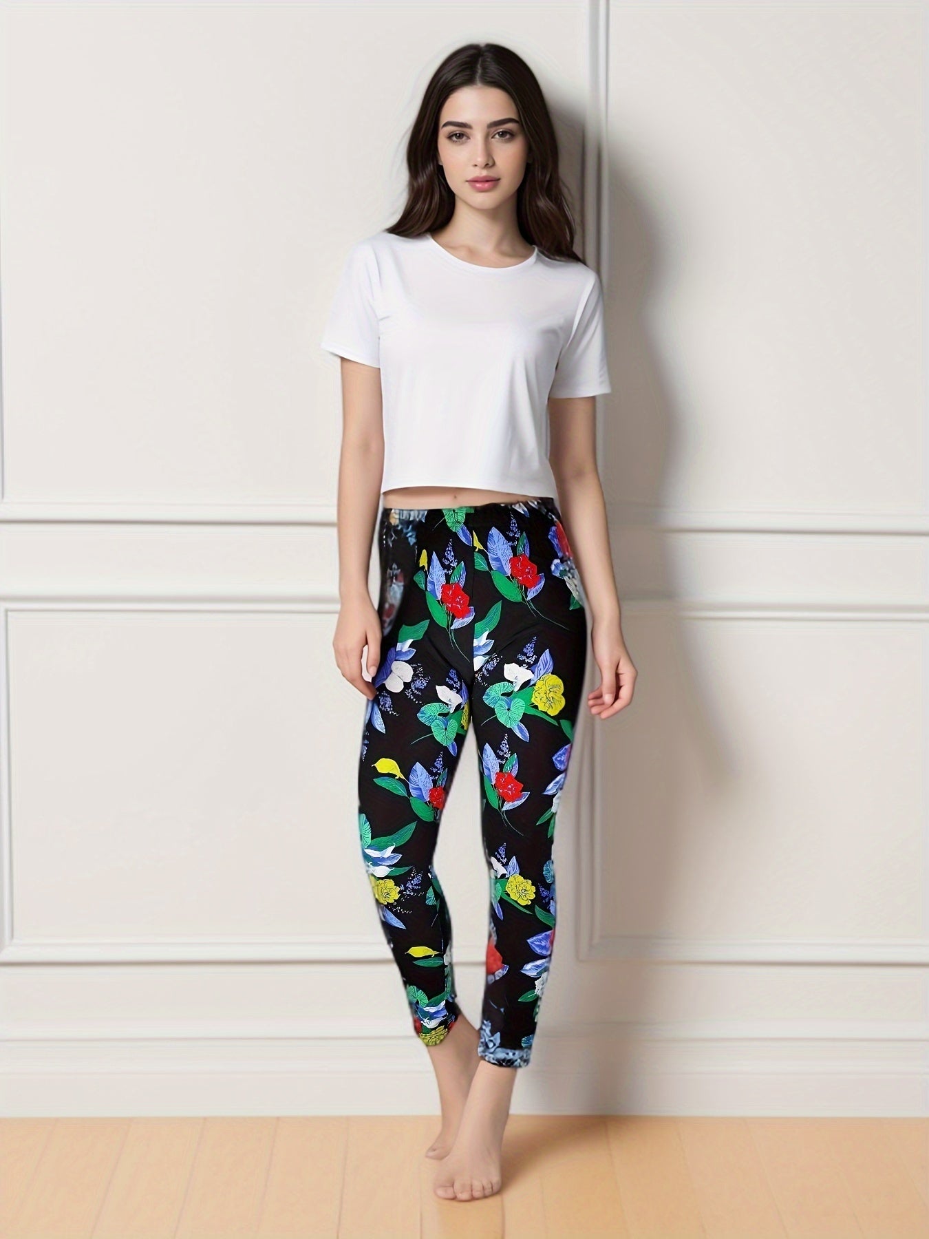 Leggings for Women Tie-Dye & Printed Fashion Leggings Regular/ One Size