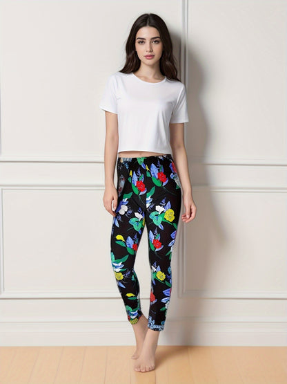 Leggings for Women Tie-Dye & Printed Fashion Leggings Regular/ One Size