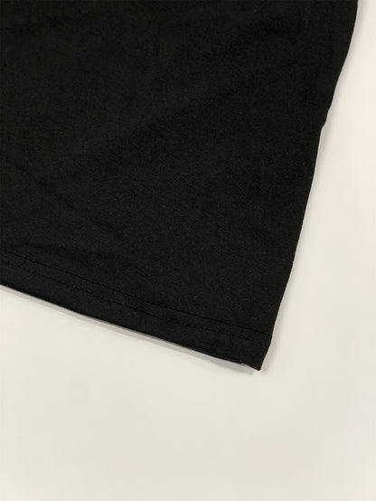 Women's Black Round-neck Sleeveless Long Nightgown with Heart-shaped Leopard Print. The Design Is Stylish and Breathable, Suitable for Casual Attire, an Ideal Choice for Mother's Day. No Pockets, Overseas Heat-transfer Print, Women's Dress