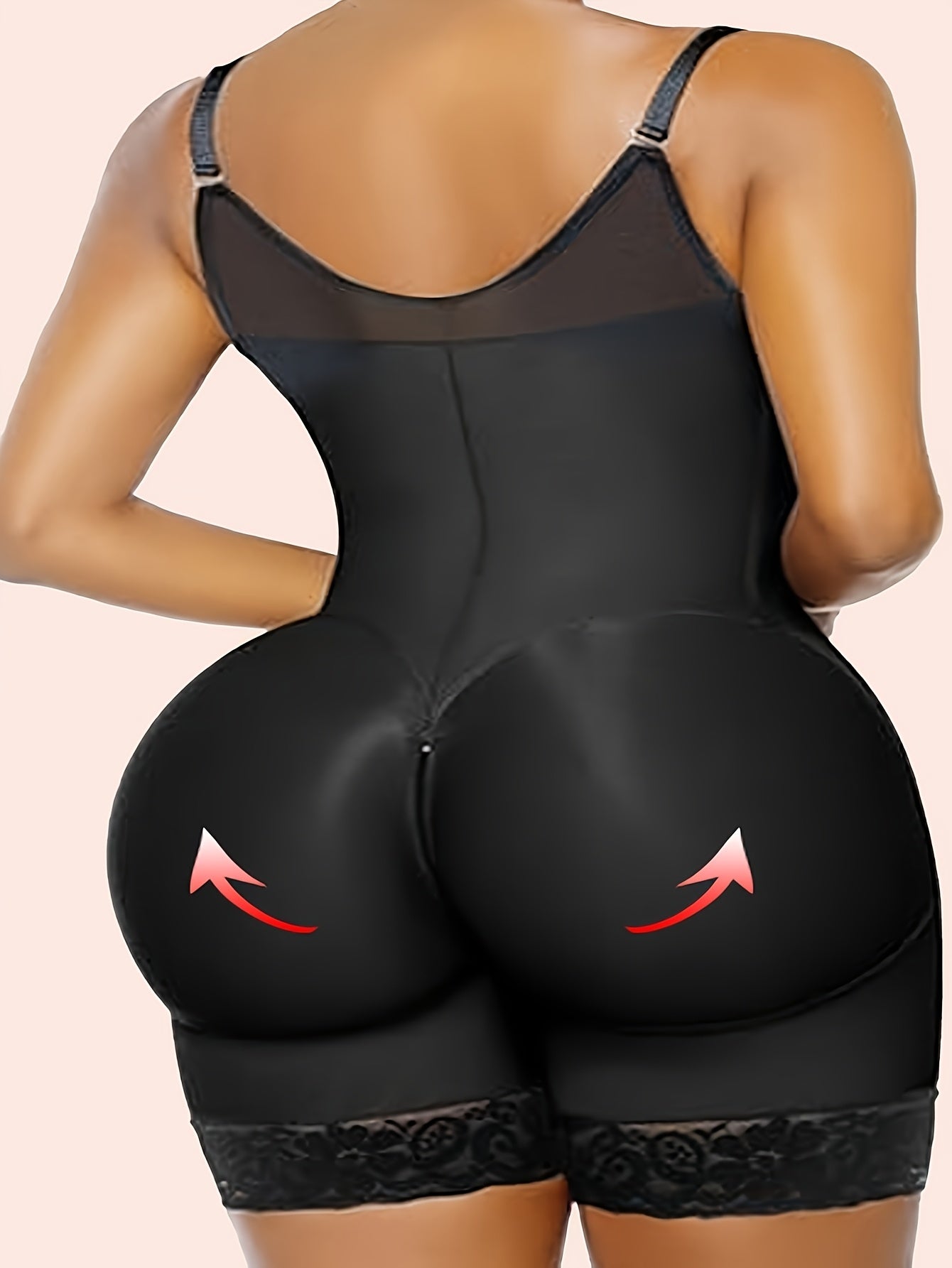 [Women'S Shaping Bodysuit] Women'S Full Body Shapewear Fajas Moldeadoras High Compression Waist Trainer Bodysuit | Tuck-in Waist And Lift Buttocks, Full-body Shaping Garment With Crotch Zipper Butt-lifting And Figure-enhancing Athletic Bodysuit