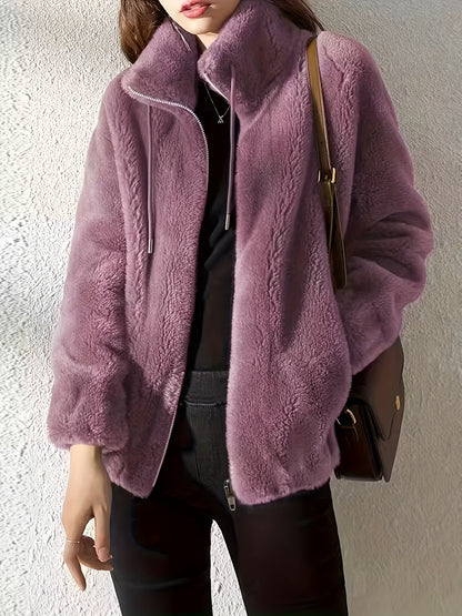 Women's Dark Brown Polyester Jacket - product view 8