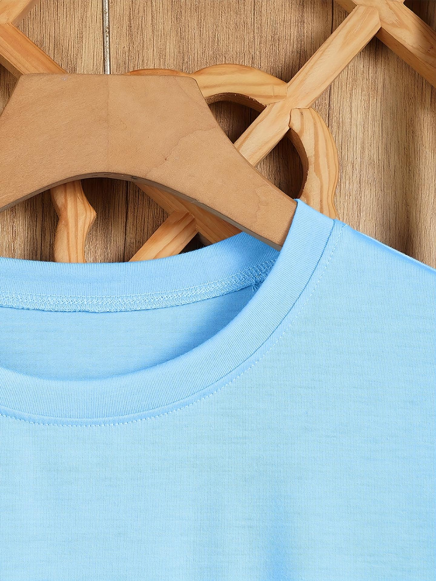 Round Neck Short Sleeve T-Shirt with a Teacher Pattern Print