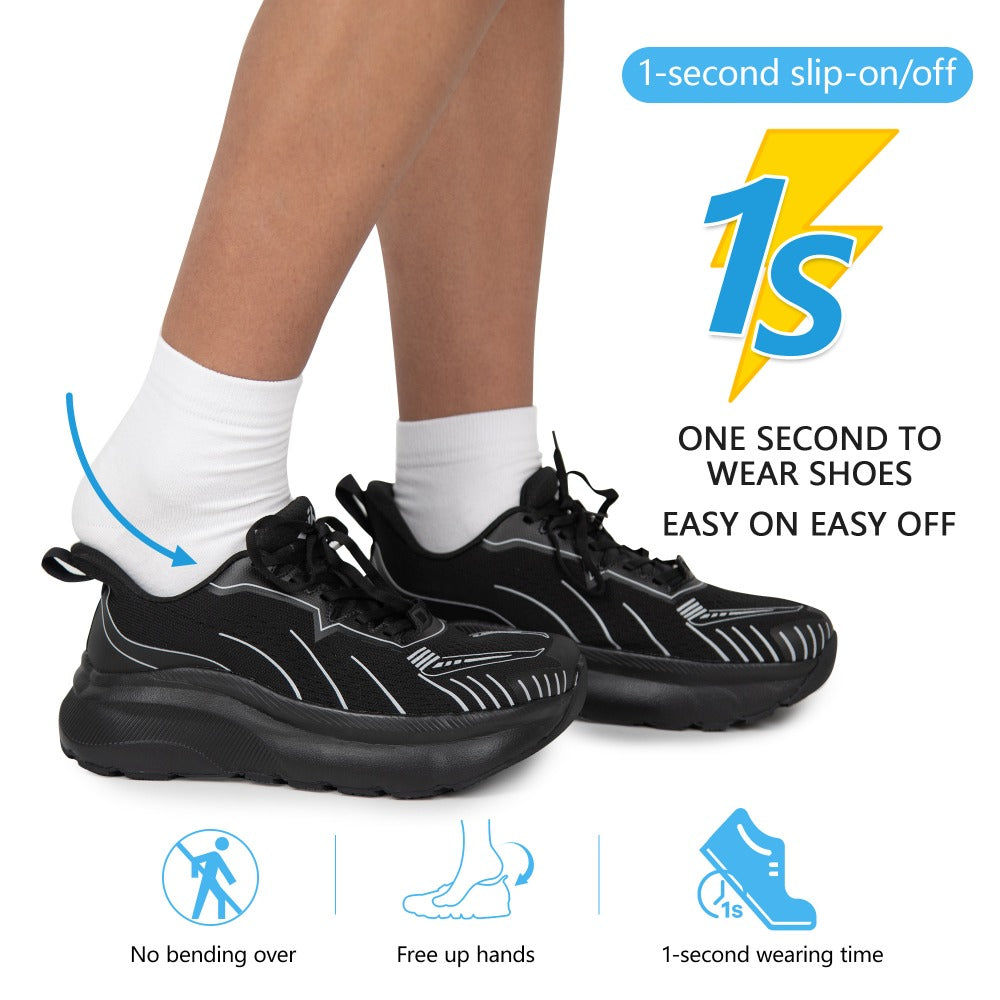 Men's Running Shoes - Cushioned Support & Wide Toe Comfort