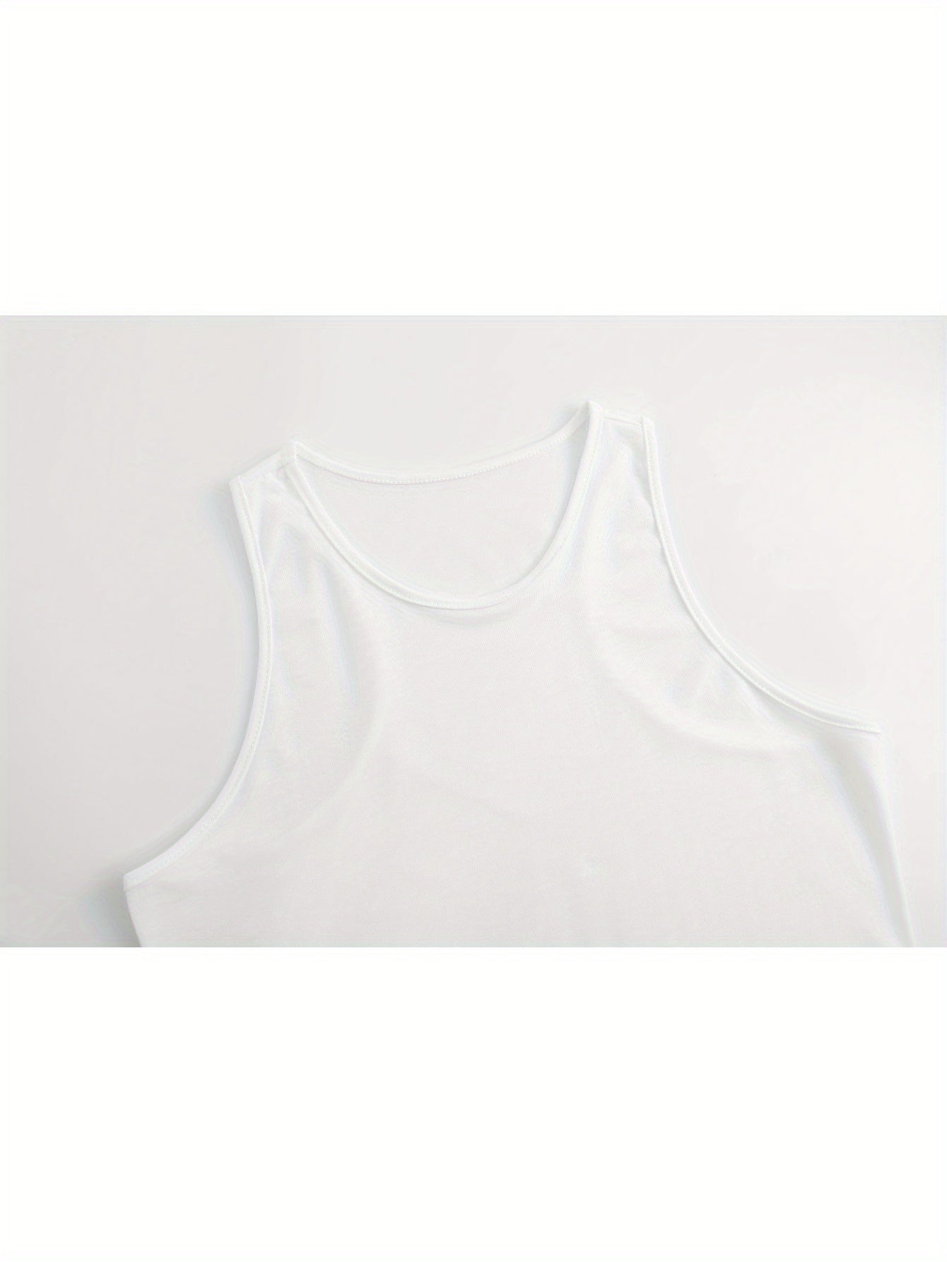 Women's Casual Sleeveless Round Neck Vest - Double-Sided Cat & Dog Paw Print Design, Cotton Lightweight Summer Top, Machine Washable Pet Lover Apparel, Outdoor Relaxation Clothing, Nontransparent Fabric
