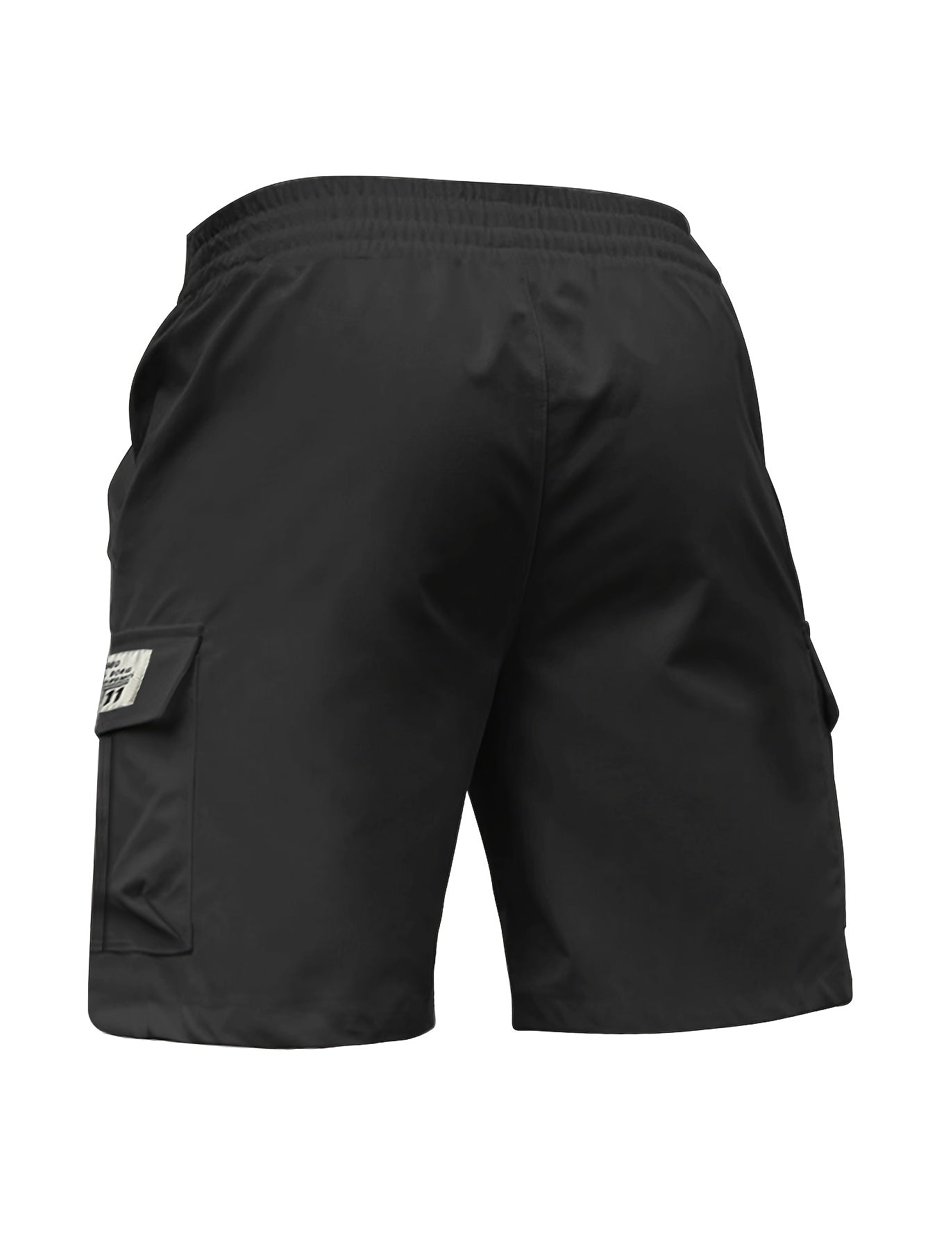 Men's Grey Polyester Cargo Shorts - product view 38
