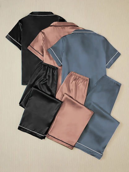 Unisex Pajama Set - Satin Style 61189