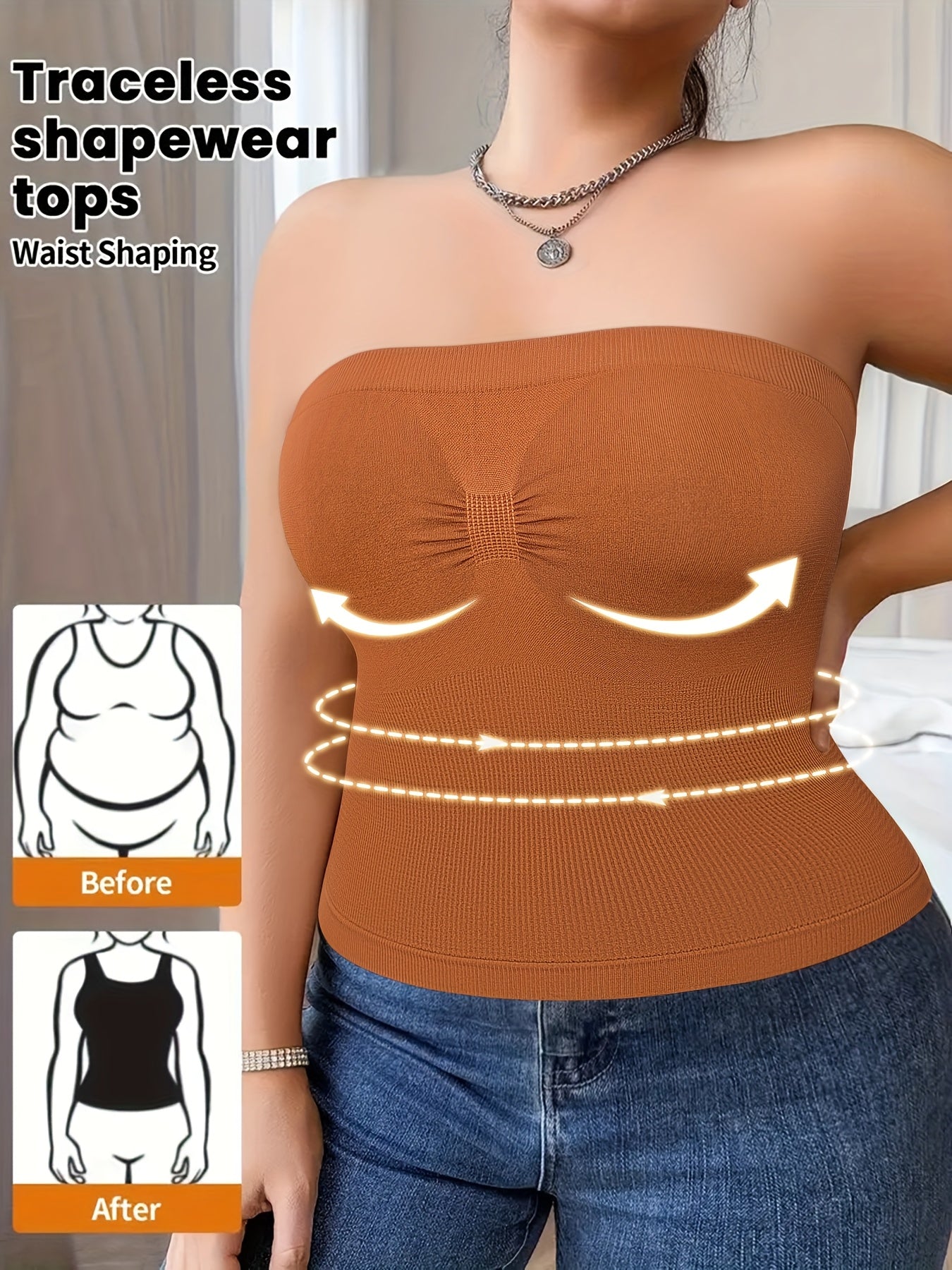 Plus-Size Tummy Control Bodysuit for Women - Comfortable, Breathable Shapewear