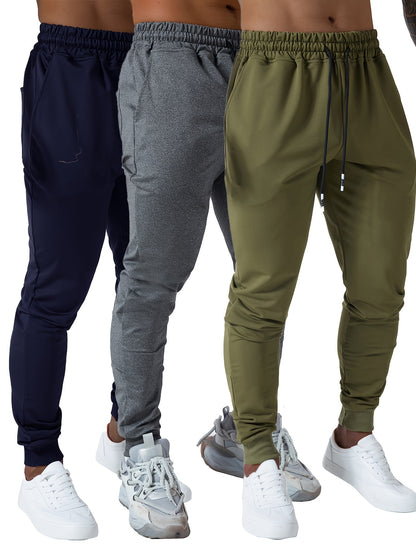 Set of 3 Men'S Athletic Joggers, Stylish Sweatpants for Sports