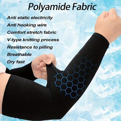 7-Pair Cooling Arm Sleeves - Stretch Knit Multi-Color Set