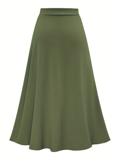 Women's Autumn New High-Waist Irregular Split Skirt with Lining, Mid-Length 2-in-1 Tie Dress