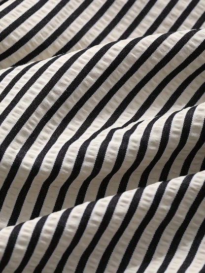 Casual Women'S Striped Wide-Leg Trousers Made Of, Featuring an Elastic Waistband, Machine Washable Fabric, Vertical Stripes, And Suitable for Comfortable Wear Throughout The Year