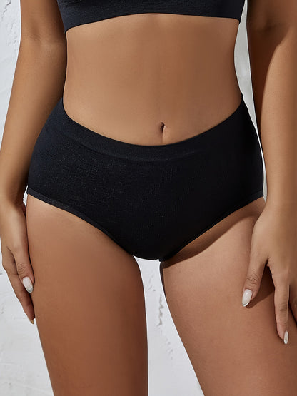 6pcs Women'S Seamless Underwear, Comfortable And Breathable Underwear, Seamless Mid Waist Triangle Panties