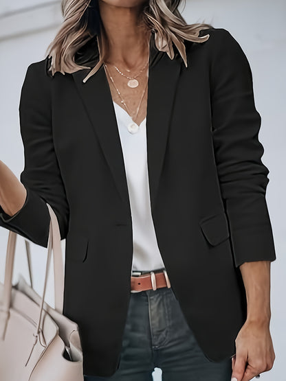 Women'S Fashion Casual Suit Jacket Long Sleeve Coat V-Neck Commute