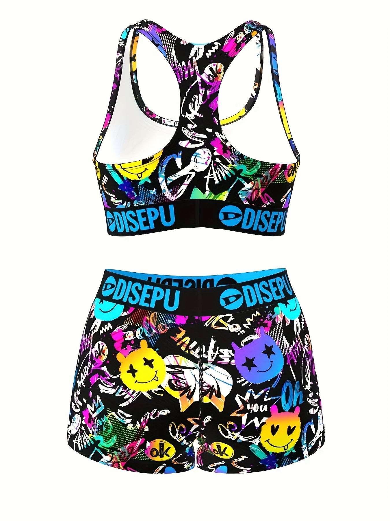 Women's Mixed colors Polyester Printed Sleeveless Shorts - product view 5
