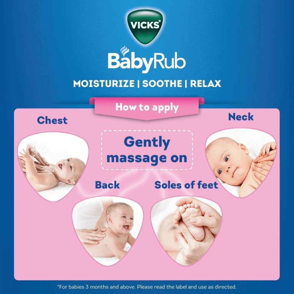 Vicks BabyRub Ointment - Aloe and Coconut 50 ml