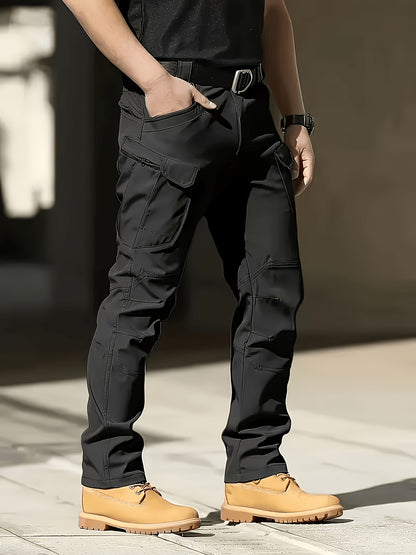2-PCS Men'S Multi-Pocket Tactical Work Pants: Breathable, Durable, And Slim-Fit Outdoor Hiking Pants For Spring (Includes Free Waist Belt)