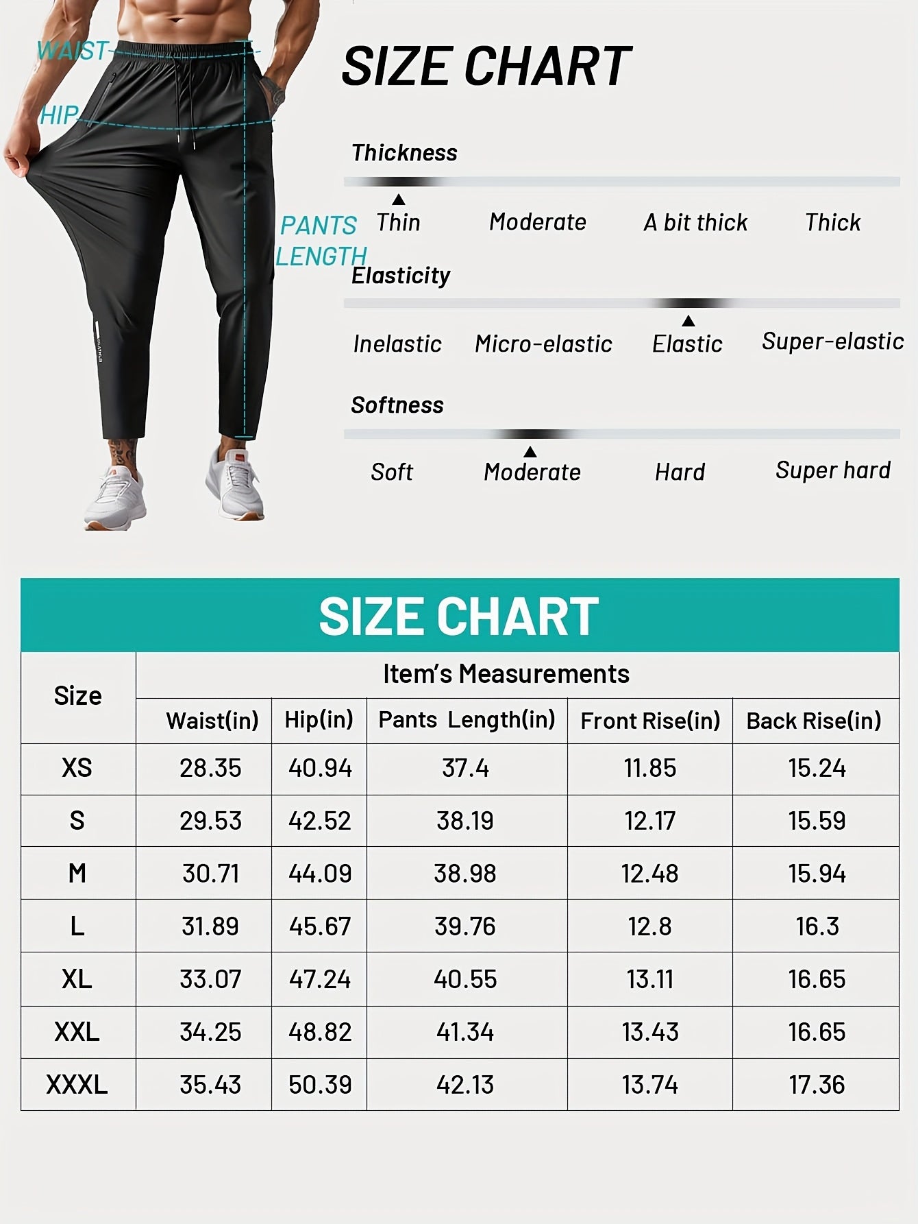 Men'S Sweatpants Lightweight Active Pants Outdoor Hiking/Fishing Pants Quick Dry for Running/Jogging/Yoga/Golf with