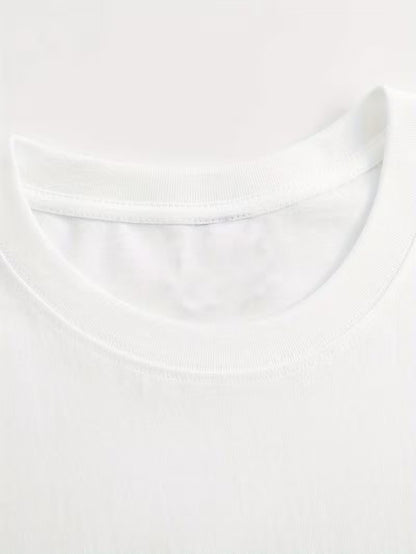 Elegant Women'S Shirt, Crew Neck Short Sleeve Casual Top, Nature Inspired Design, Comfort, Simplicity, Elegance, Stylish Commuter Vacation Daily Versatile Retro Top, Local Shipping