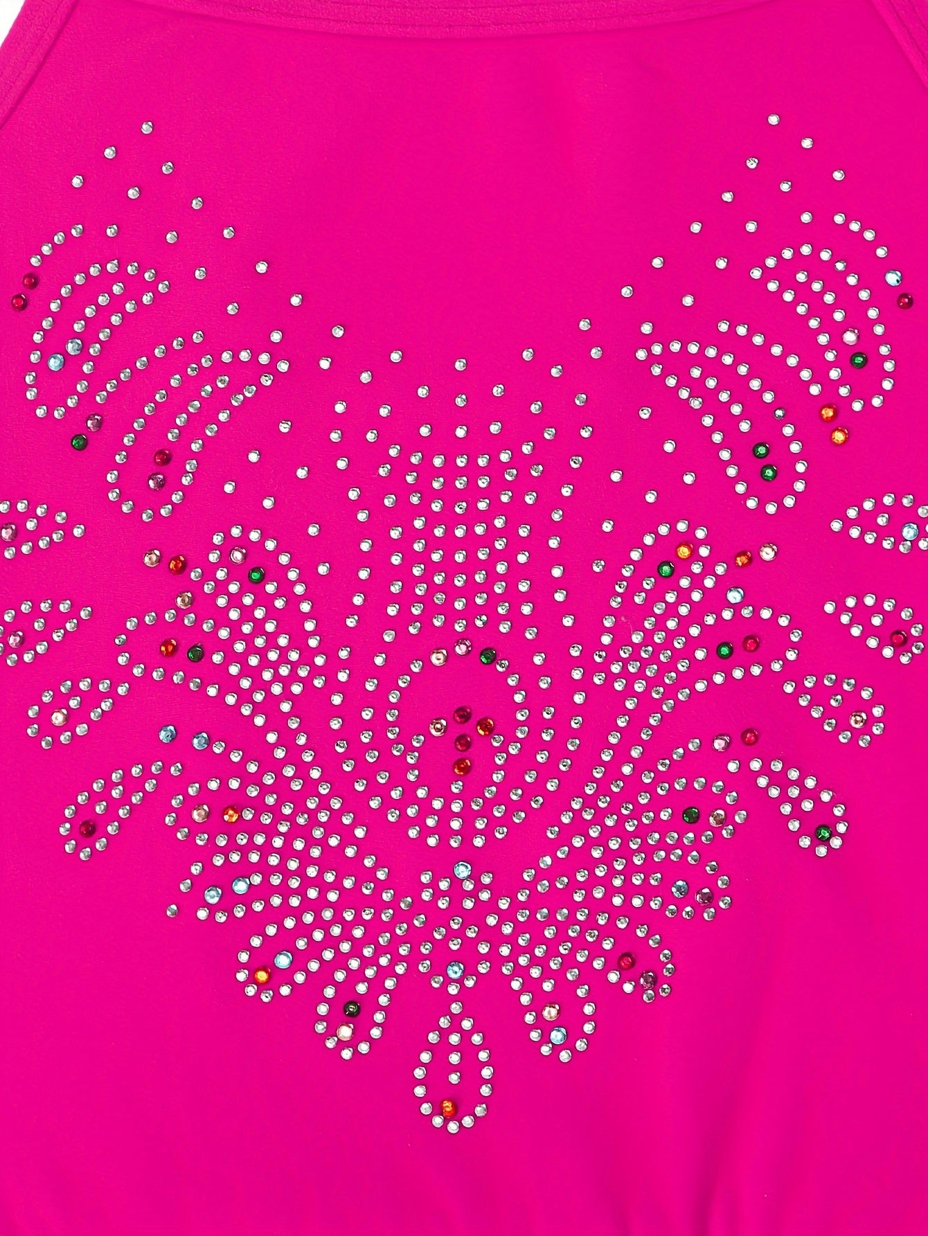 Girls' Sparkling Ballet Leotard with Rhinestones - Sleeveless, Stretchy Dance Dress for Training And Performances, Ballet Clothes for Girls