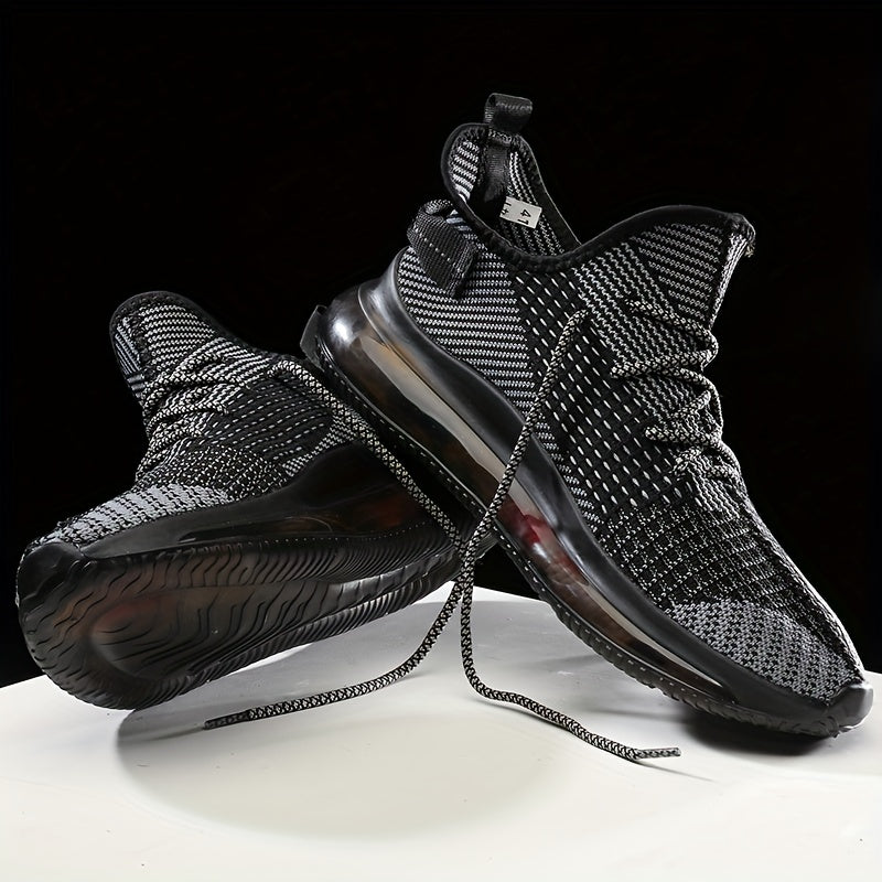 Men's Sports Shoes, Thick-soled Lace-up Men's Casual Shoes, Fabric Surface Men's Breathable Sports Shoes, Men's Running, Suitable for Outdoor Running, Gatherings and Other Activities