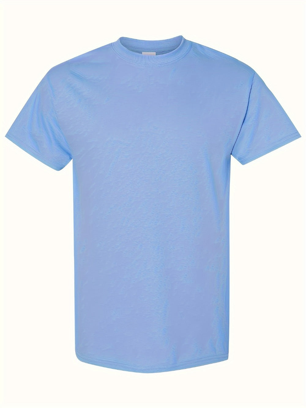 Men's Solid Color T-Shirt - Classic Neck Short Sleeve 079589