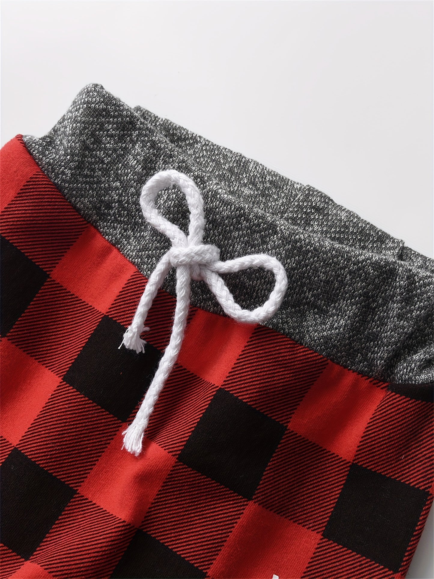 Kukitty Baby Boy Clothes 'Mama'S Boy' Letter Printed Hoodie Sweatshirt Tops And Plaid Pants, 2pcs Fall Winter Outfit Set, for Outdoor