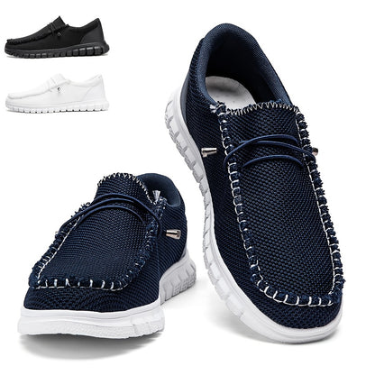 Men's Lightweight Casual One-step Sneakers Non-slip And Breathable for Running And WalkingLace-free Round Toe DesignPure ColorAll-season Wearability - 9920