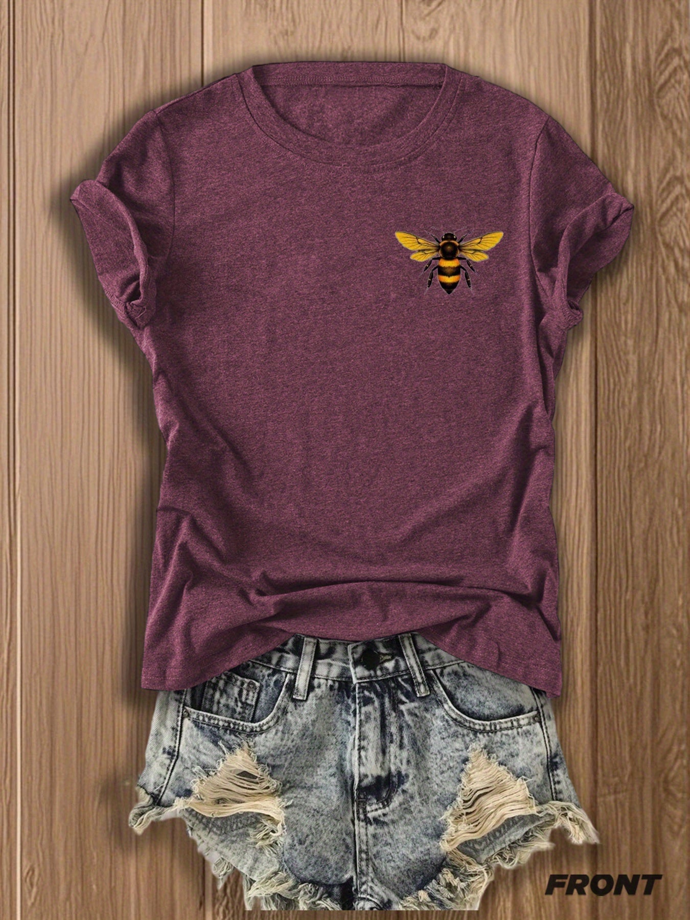 Save the Bees T-Shirt - Support Local Bee Conservation, Soft Breathable Tee Suitable for Nature Lovers, Casual Summer Wear with Bee Graphics (Machine Washable)