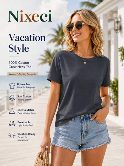 Navy Color Short-Sleeve T-Shirt - product view 43