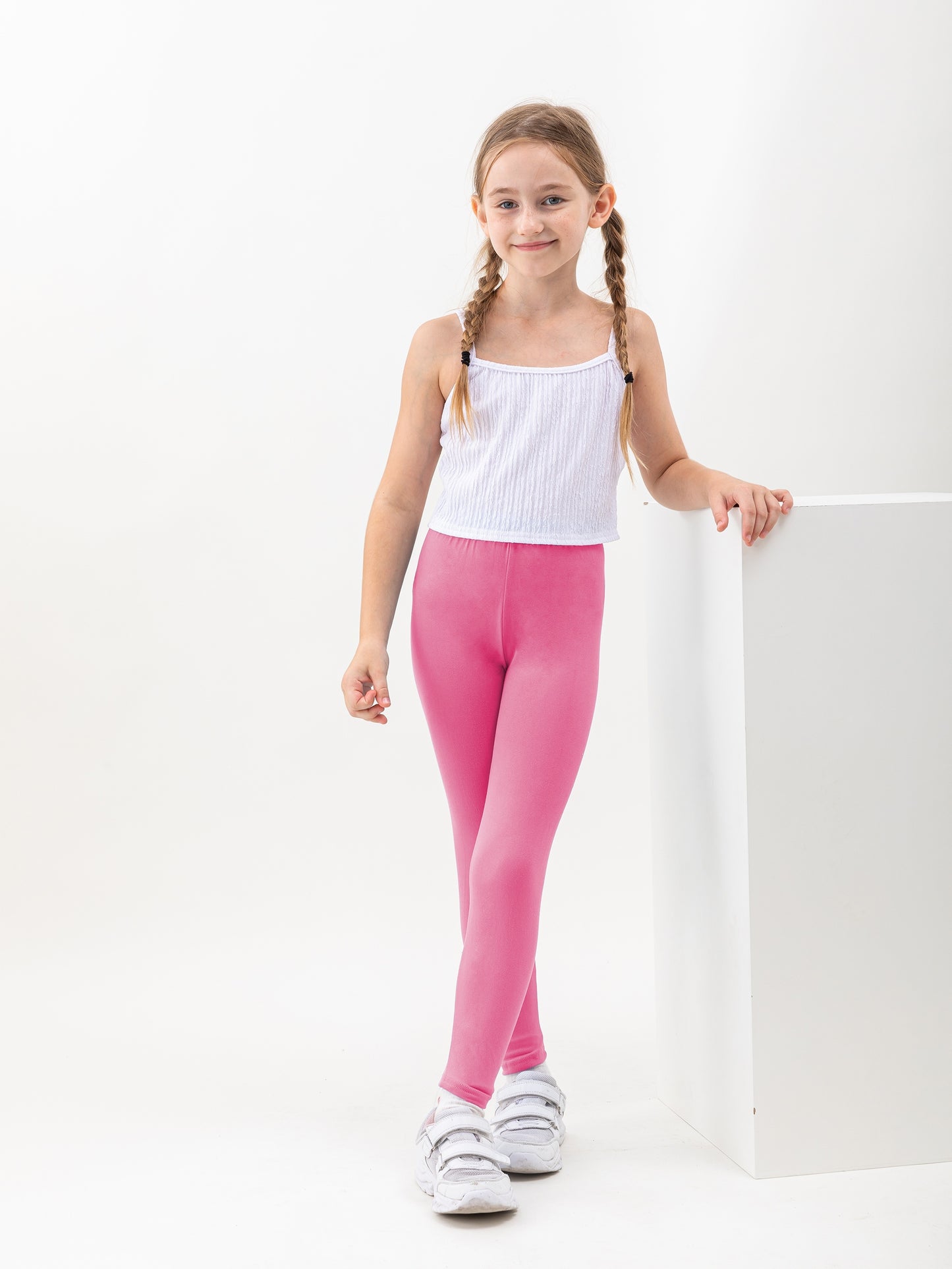 10pcs Random Girls' Cropped Leggings - High Stretch Polyester & Spandex Blend, Solid Color, Skinny Fit, Knit Fabric, All-Season Dance Pants, Non-High Quality, 92% Polyester 8% Spandex