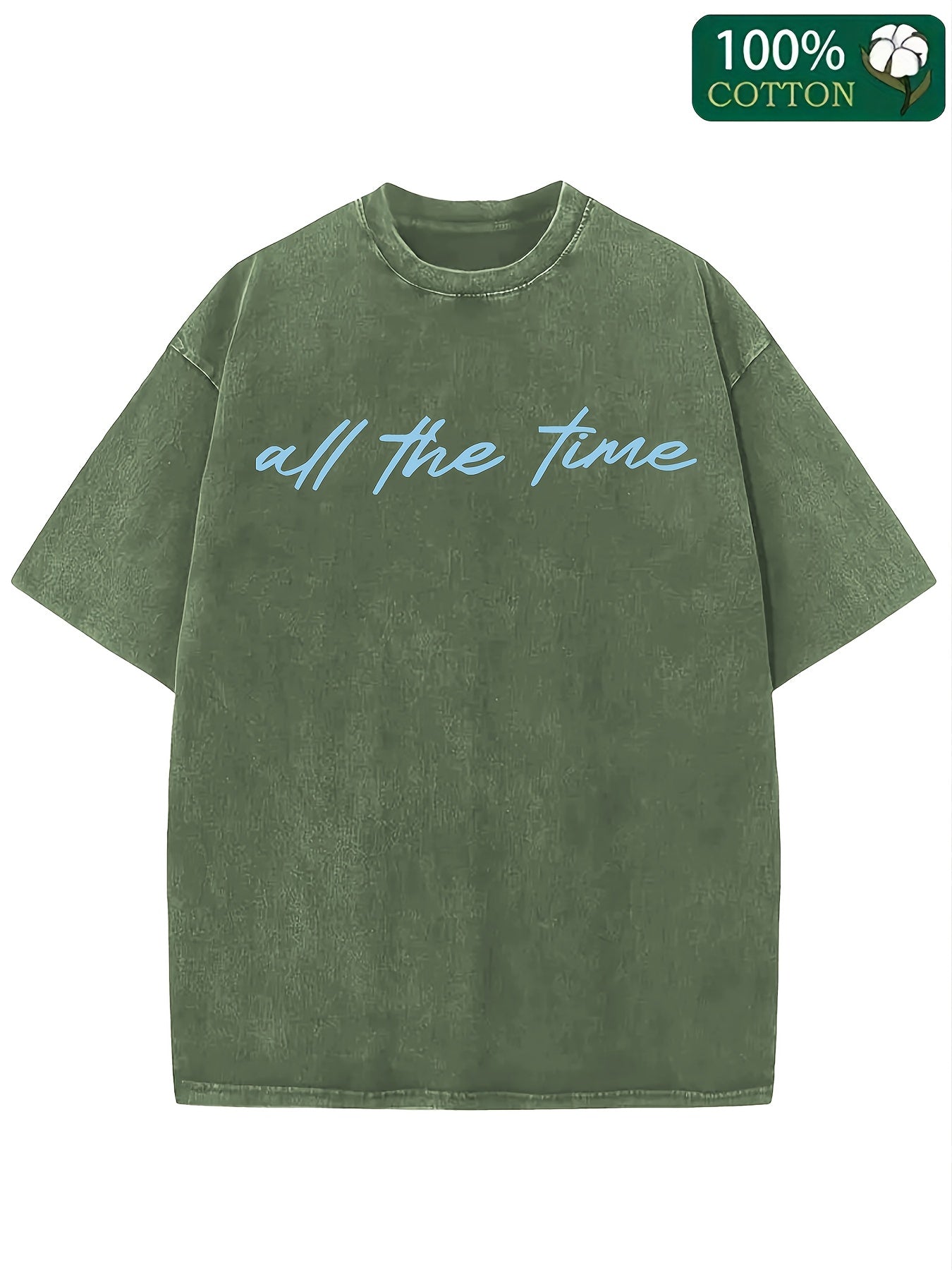 A 250G Washed Short-Sleeve Top with a Round Neck Featuring The Phrase 'GOD IS GOOD', Showcasing a Unique Double-Sided Design. This Is a New Collection for Spring And Summer Suitable for Both Men And Women
