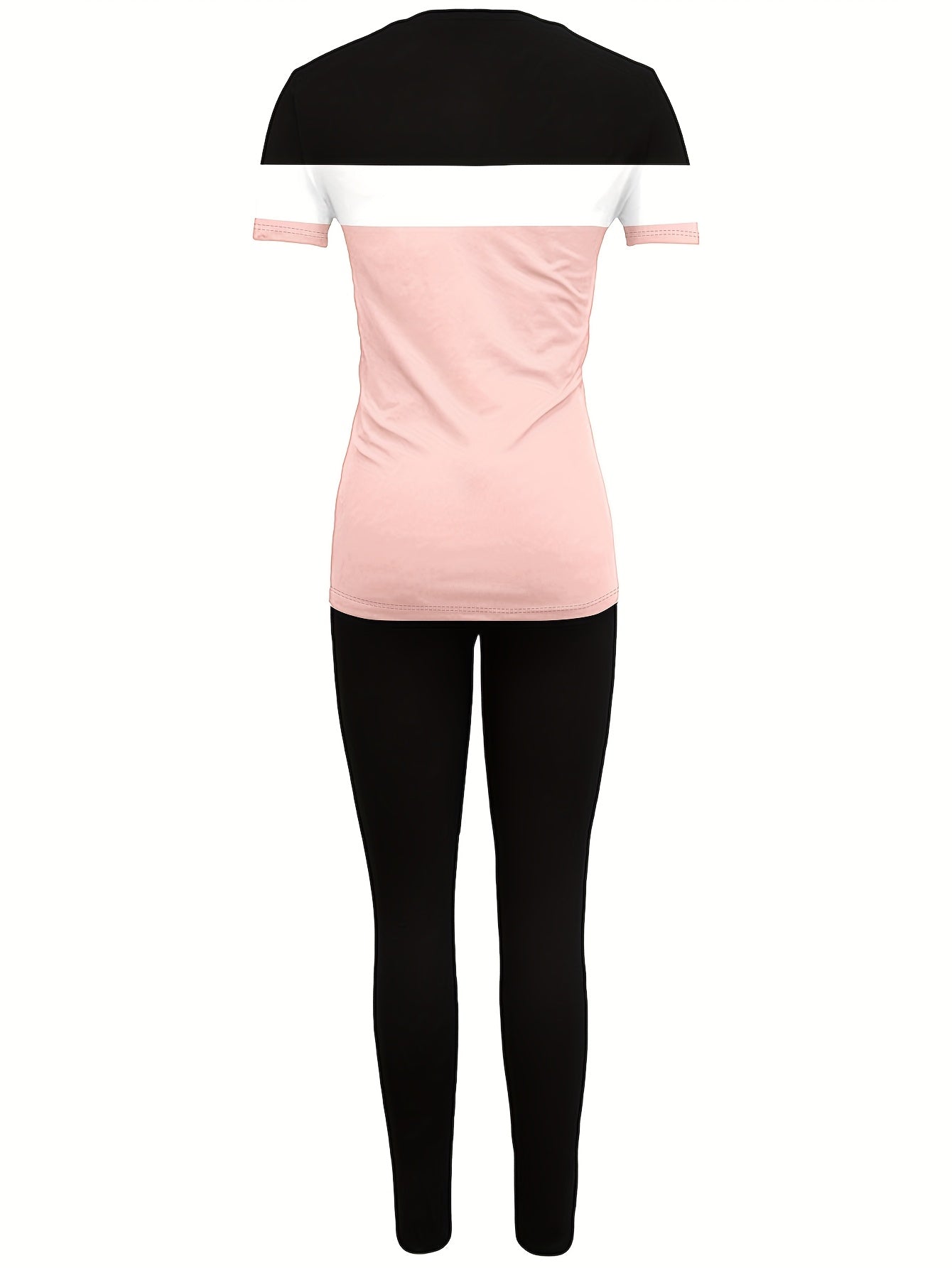 Ladies' Casual Long Pants Short Sleeved Set