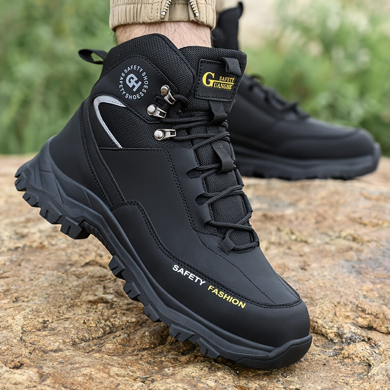 Men's Work Shoes, All-Season Labor Protection Shoes, Work Boots, Comfortable Fabric Insoles, Casual Outdoor Sneakers, Construction Boots